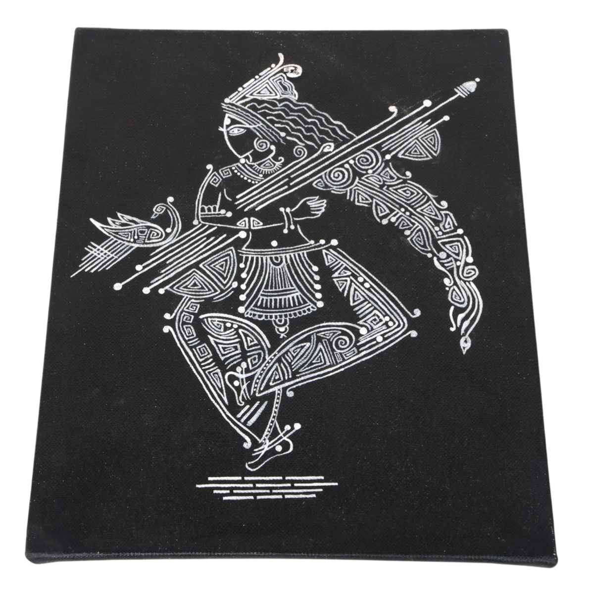 Indha Hand Painted Goddess Saraswati Wall Hanging Canvas | Ready-to-Gift Spiritual Art | Handmade Home Décor