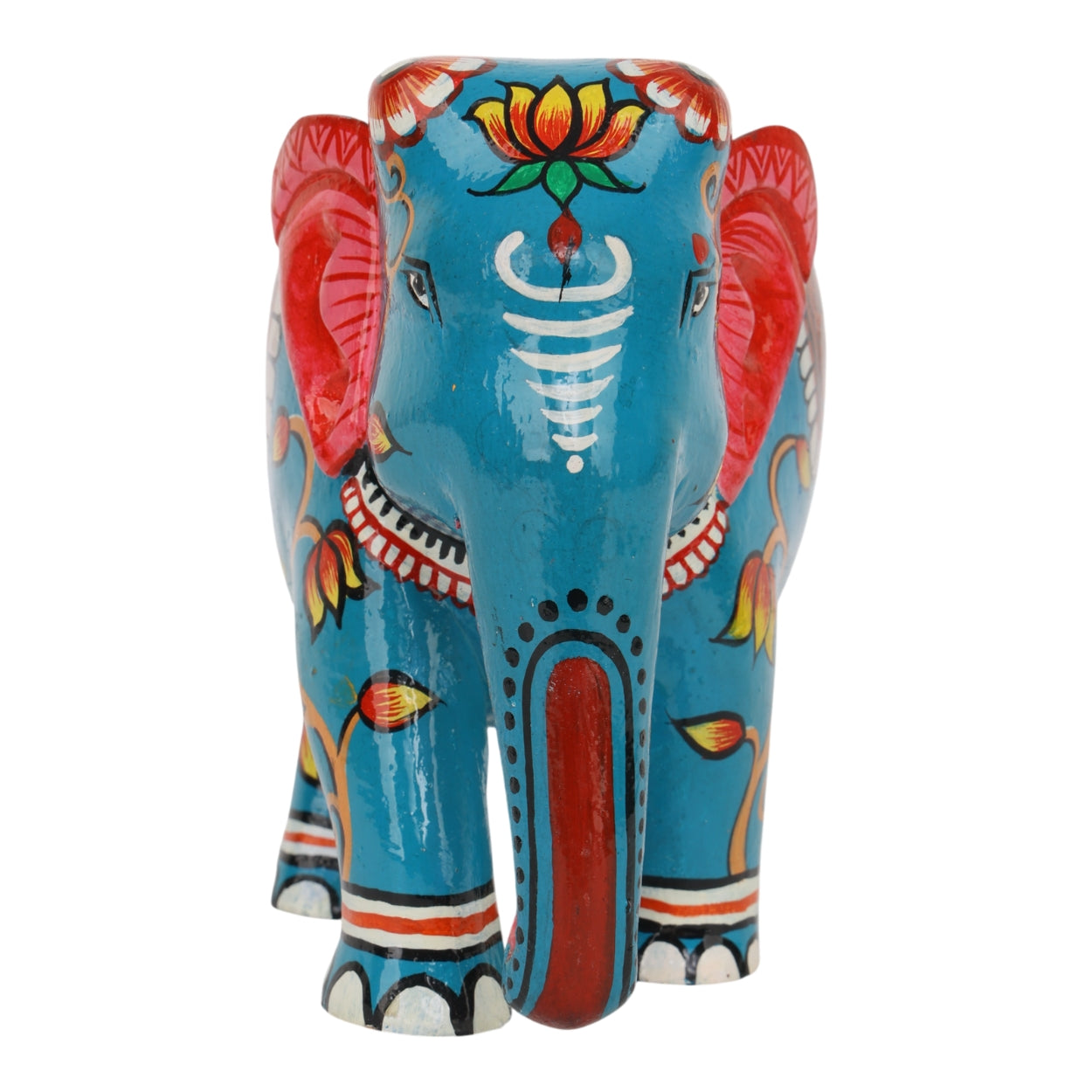 Indha Hand-Painted Hand Carved Wooden  Indian Elephant | Corporate Gift | Exquisite Artisanal Gift