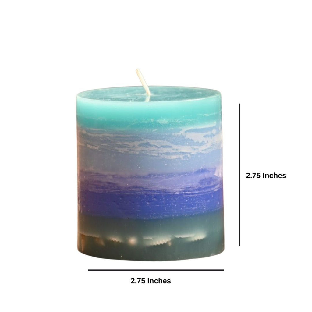 Indha Handcrafted Blue Seashells Scented Candle |Scented Candle Gift Set | Perfume Candles | Aromatic Candle | Candle for Corporate Gifting | Candles Gift for Office Clients |