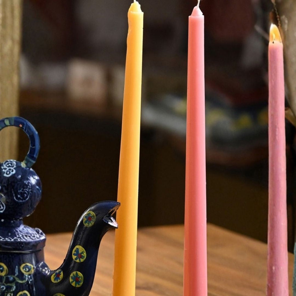 Indha Handcrafted Eco-Friendly Scented Taper Candles |Scented Candle Gift Set | Perfume Candles | Aromatic Candles | Candle for Corporate Gifting |