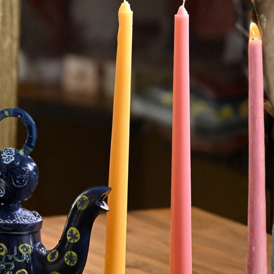 Indha Handcrafted Eco-Friendly Scented Taper Candles |Scented Candle Gift Set | Perfume Candles | Aromatic Candles | Candle for Corporate Gifting |