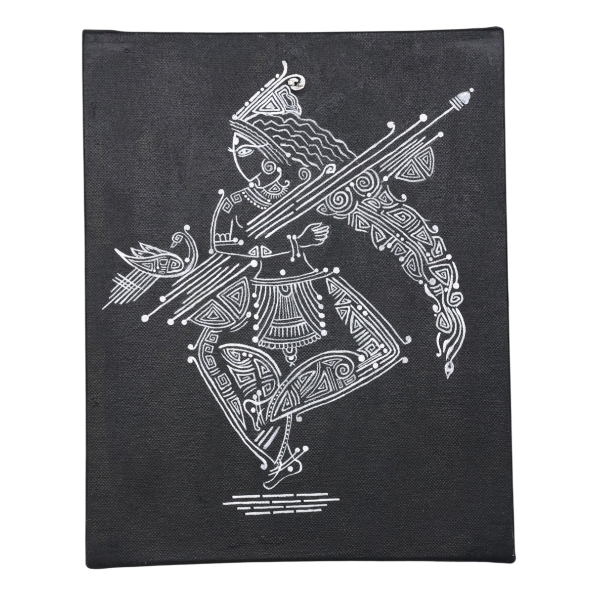 Indha Hand Painted Goddess Saraswati Wall Hanging Canvas | Ready-to-Gift Spiritual Art | Handmade Home Décor