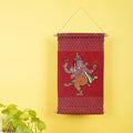 Indha Hand-Embroidered Lord Ganesh Motif Scroll – A Sacred and Exquisite Artwork in a Handcrafted Gift Box, Ideal for Blessings, Home Decor, and Spiritual Gifting