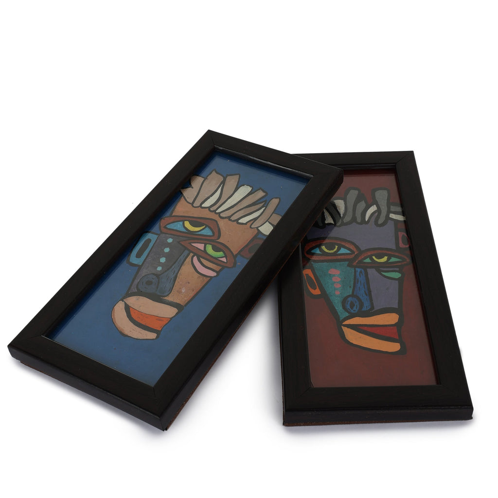 INDHA Unique Handpainted Wall Decor Boho Art |Set of 2 Wooden Frame |Home Décor |Wall Décor |Gift for Any Occasion
