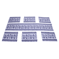 Indha Block Printed Cotton Dining Table Runner &amp; Mats Set (6 Pieces) | Traditional Design Table Mat Set for Corporate and Personal Gifting| Home Utility Dining | Décor| Table Décor