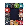 Indha Handcrafted Photo Frame | Navy Blue Dupion Silk Photo Frame | Unique Design Photo Frame | Picture Frame | Sustainable Multicolor Cotton Photo Frame |