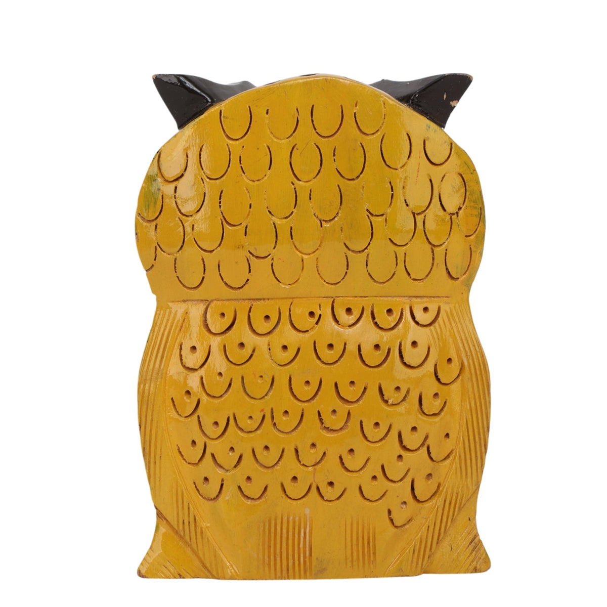 Indha Hand-Painted Owl | Hand Carved Pine Wood | Good Luck Gift | Festive Gift