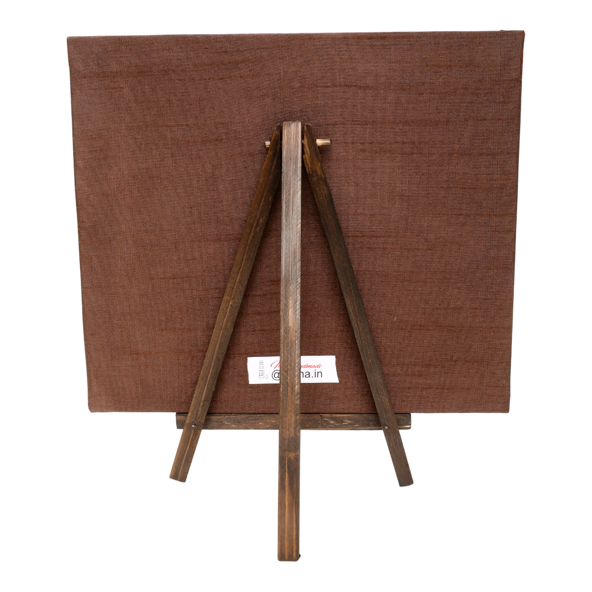 Indha Hand-Embroidered Rajasthani Desert Camel – Silk Textile Art with Mini Wooden Easel| Indian handmade Gift