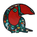 Indha Handcrafted Bird Design Key Holder | Wall Mounted Entryway Key Organizer | Multicolor Hand-Painted | Eco-Friendly Reprocessed Wood | 3 Hooks