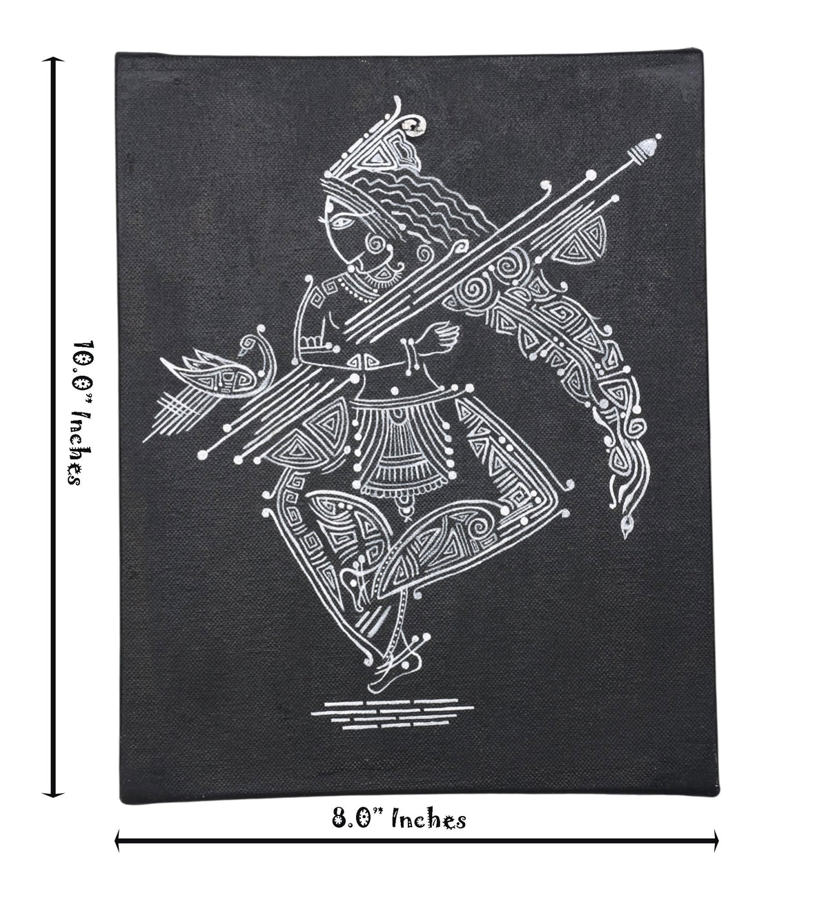 Indha Hand Painted Goddess Saraswati Wall Hanging Canvas | Ready-to-Gift Spiritual Art | Handmade Home Décor