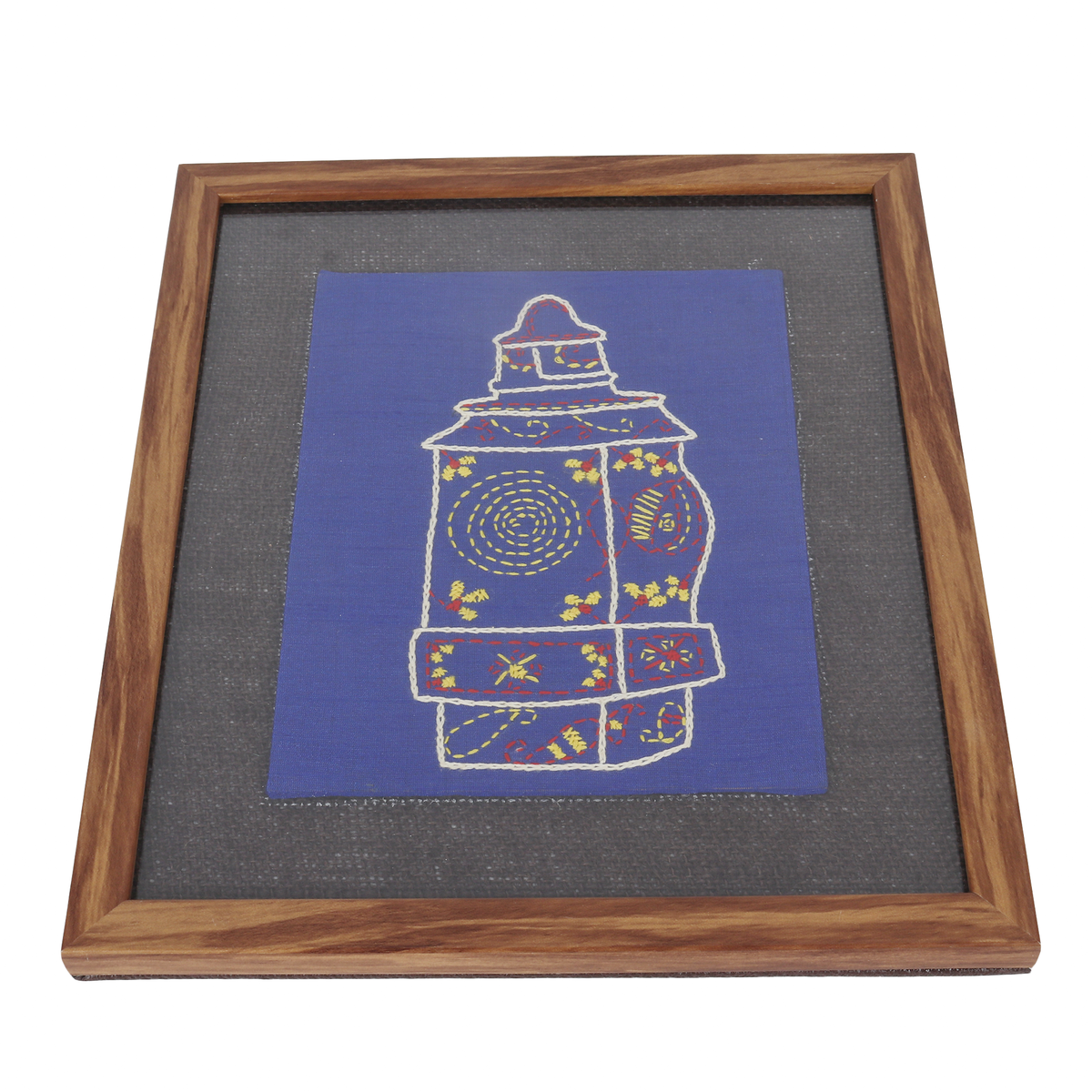 INDHA Hand-Embroidered Lantern Embroidery Wall Decor Wall Hanging Decor, Home Decor, Wall Shelves, Wall Hangings for Home Decoration, Wall Decor, Room Decor Items for Bedroom, Aesthetic Room Decor, Wall Hanging, Bedroom Decoration Items