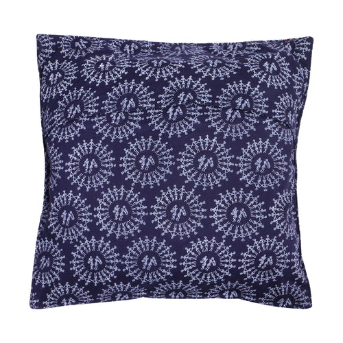 Blue Colour Cotton Hand Block Print Cushion Covers Set of 2