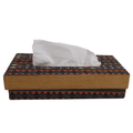 INDHA Tissue Box Geometric Print | Designer Printed Tissue Box | Home Utility | Car Utility | Handmade Gifting | Multicolour Tissue Box | Utility Product | Handcrafted Tissue Box