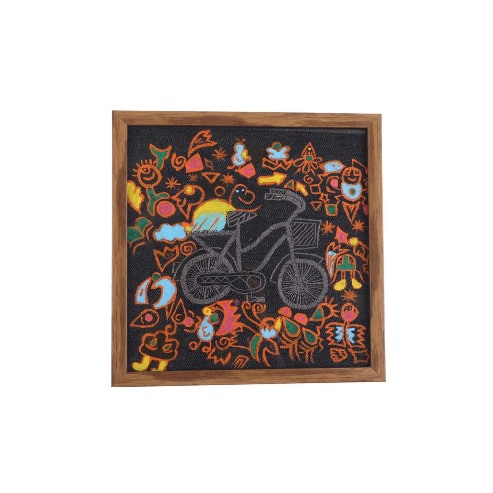 Indha Handcrafted Wall Decor | Cycle Embroidery Wall Decor  | Unique Art Decor | Home Decor | Handmade Gifting | Corporate Gifting | Office Employee Gifting | Eco-Friendly