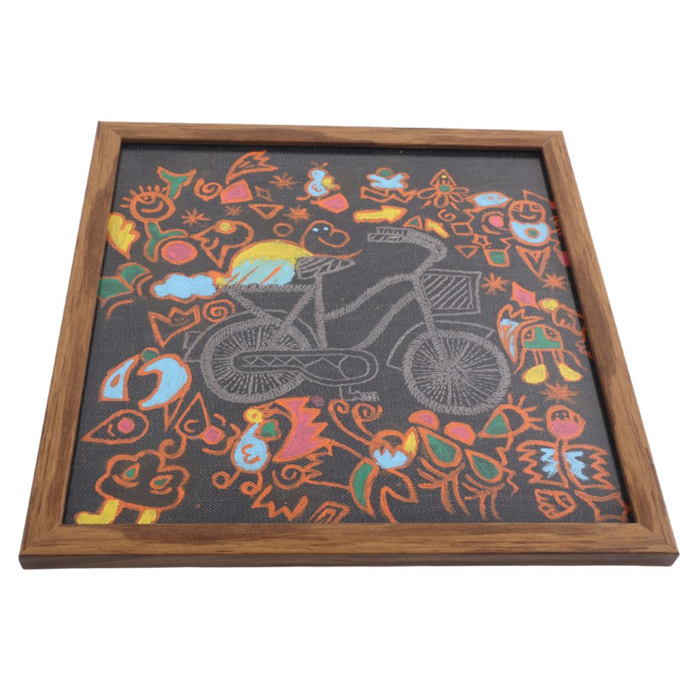 Indha Handcrafted Wall Decor | Cycle Embroidery Wall Decor  | Unique Art Decor | Home Decor | Handmade Gifting | Corporate Gifting | Office Employee Gifting | Eco-Friendly