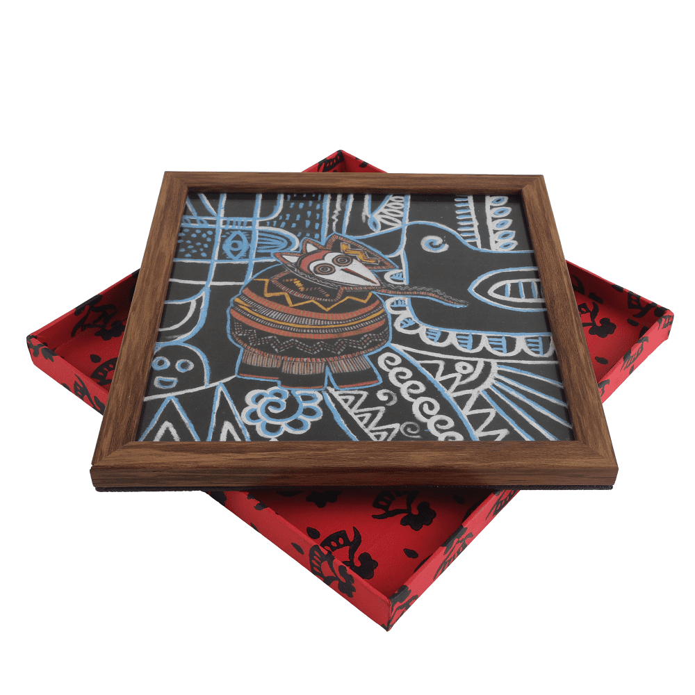 Indha Handcrafted Wall Decor | Elephant Print Wall Decor  | Unique Art Decor | Home Decor | Handmade Gifting | Corporate Gifting | Office Employee Gifting | Eco-Friendly