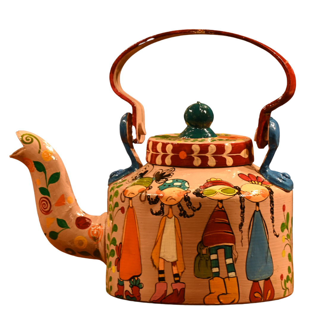 Indha Hand-Painted Kettle | Quirky Motifs | Joyful Table décor | Gift of all times | unique corporate gift