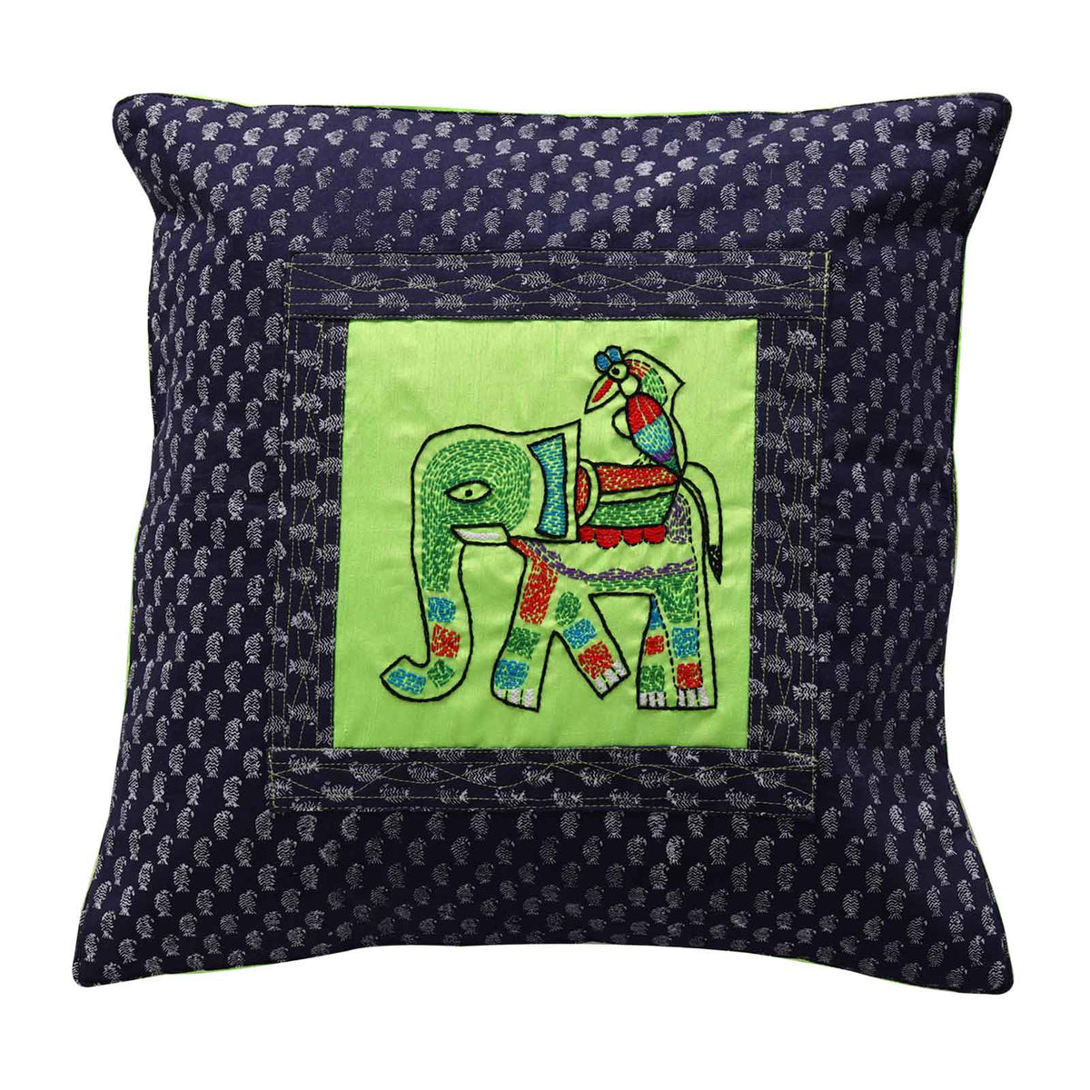 16" Hand Embroidered Decorative Cushion Covers Set of 2